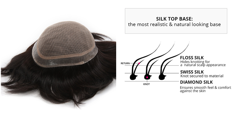 silk base toupee