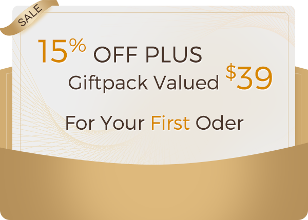 15% OFF PLUS Giftpack Valued $39 For Your First Oder
